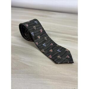 Michael James triangle green necktie Vintage